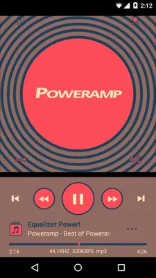 Poweramp Flat Vintage Skin android App screenshot 4